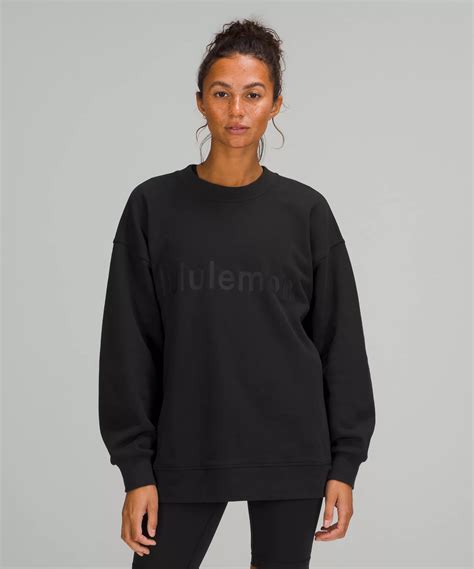 lululemon perfectly oversized crew black